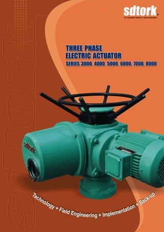 8000 multi turn electrical actuator with bevel gear box