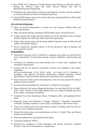 Iso Inspection Deficiency E&I QA QC MD LATEEFUR RAHMAN (2) | PDF