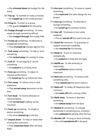 800 Common English Phrasal Verbs with meaning and example sentences | DOCX