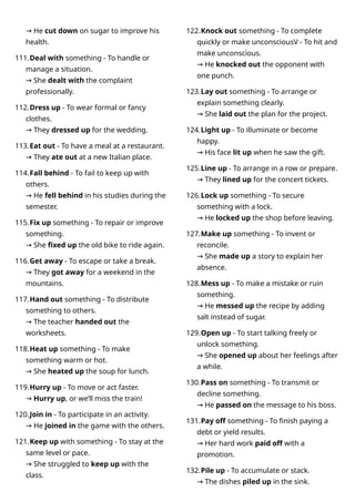 800 Common English Phrasal Verbs with meaning and example sentences | DOCX