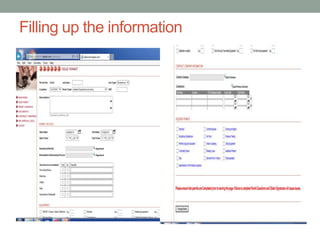 Filling up the information
 