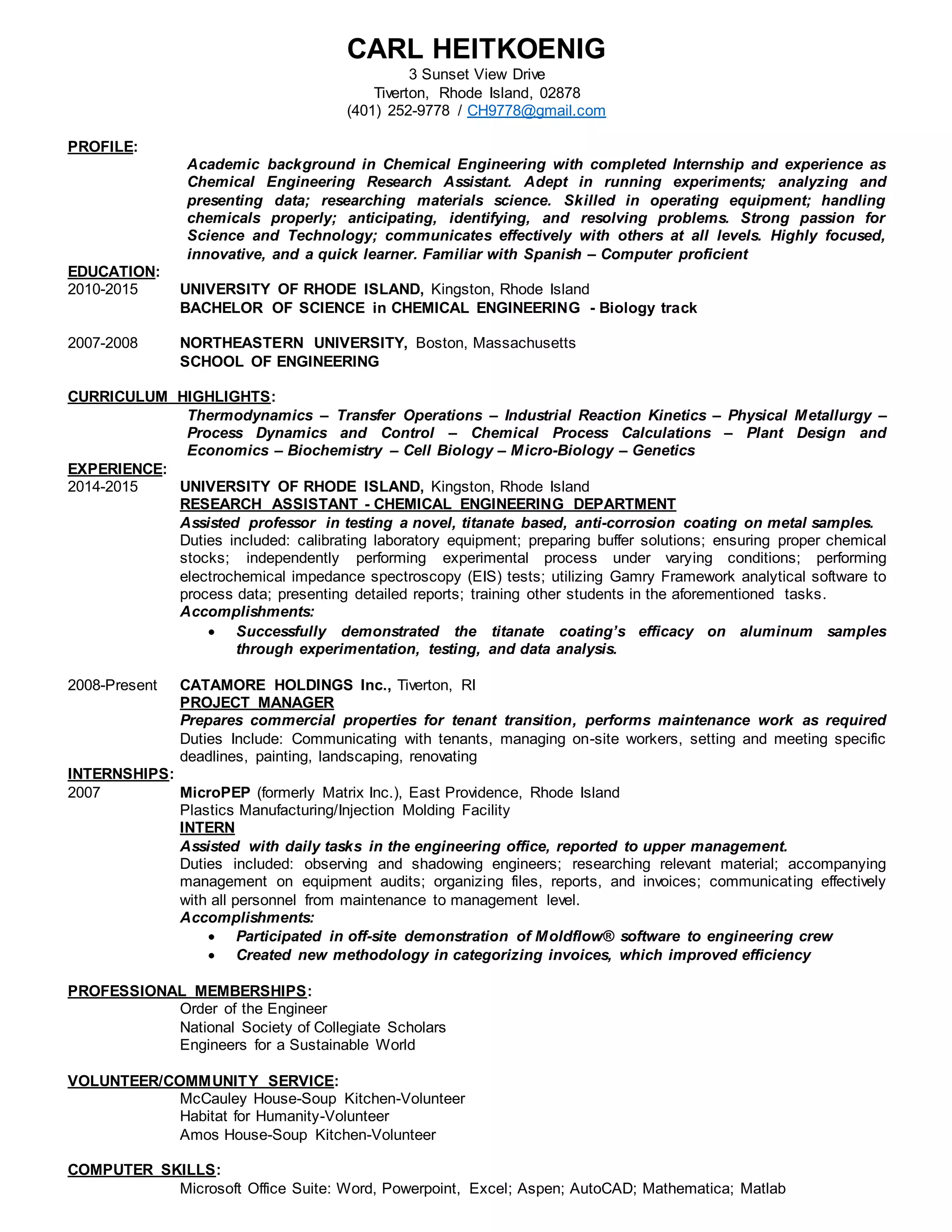 CHEITKOENIG+Resume+3.0 | PDF