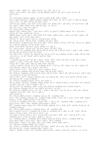 pháº£i thÃ² chÃ¢n vÃ thÃ² Äˆáº§u ra, lÃºc nÃ y ta
chá»ˆ cáº§n má»ˆt tay giá»¯ láº¥y bá»¥ng má»ˆt tay cáº¯t cá»ˆ ba ba lÃ
Äˆâˆˆá»£c.
17
78. PhâˆˆÆ¡ng phÃ¡p ngÃ¢m, âˆˆá»ˆp sá»©a ÄˆÃ£ thÃ¡i sá»£i
Náº¿u khÃ´ng biáº¿t ngÃ¢m sá»©a, sá»©a sáº½ bá»ˆ co láº¡i hoáº·c khÃ´ng há»£p
vá»ˆ sinh. Ta nÃªn dÃ¹ng nâˆˆá»ˆc sÃ´i
tráº§n qua sá»©a, sau ÄˆÃ³ láºp tá»©c cho sá»©a vÃ o nâˆˆá»ˆc láº¡nh Äˆá»ˆ ngÃ
¢m, nhâˆˆ vÃ¢y sá»©a sáº½ khÃ´ng bá»ˆ co láº¡i,
khi Äˆn láº¡i ngon vÃ dÃ²n.
79. CÃ¡ch bÃ³c má»±c khÃ´
Muá»ˆn bÃ³c má»±c khÃ´, trâˆˆá»ˆc tiÃªn ta pháº£i ngÃ¢m má»±c vÃ o nâˆˆá»ˆc
nÃ³ng cÃ³ pha cacbÃ´nat natri.
NgÃ¢m má»±c tháºt ká»¹, khi ÄˆÃ£ Äˆâˆˆá»£c ngÃ¢m ká»¹, lá»ˆp da bÃªn ngoÃ i vÃ
mai má»±c sáº½ ráº¥t dá»ˆ bÃ³c.
Pháº§n 5: cÃ¡ch cháº¿ biáº¿n trá»©ng gia cáº§m
80. CÃ¡ch giá»¯ lÃ²ng Äˆá»ˆ trá»©ng tâˆˆÆ¡i lÃ¢u
LÃ²ng Äˆá»ˆ trá»©ng sau khi Äˆâˆˆá»£c tÃ¡ch khá»ˆi lÃ²ng tráº¯ng, náº¿u ta ngÃ¢m
vÃ o dáº§u vá»«ng, lÃ²ng Äˆá»ˆ sáº½
giá»¯ Äˆâˆˆá»£c tâˆˆÆ¡i trong vÃ²ng 2-3 ngÃ y.
81. CÃ¡ch giá»¯ lÃ²ng tráº¯ng Äˆâˆˆá»£c tâˆˆÆ¡i lÃ¢u
LÃ²ng tráº¯ng trá»©ng thâˆˆá»ˆng dÃ¹ng Äˆá»ˆ lÃ m bÃ¡nh hoáº·c má»ˆt sá»ˆ chá»ˆ
em hay dÃ¹ng lÃ²ng tráº¯ng Äˆá»ˆ
xoa lÃªn máº·t Äˆá»ˆ dâˆˆá»¡ng da. LÃ²ng tráº¯ng trá»©ng nhiá»ˆu quÃ¡ dÃ¹ng khÃ
´ng háº¿t, ta cÃ³ thá»ˆ báº£o quáº£n theo
cÃ¡ch sau:
- Äˆá»±ng lÃ²ng tráº¯ng vÃ o bÃ¡t, Äˆá»ˆ lÃªn trÃªn nâˆˆá»ˆc Äˆun sÃ´i Äˆá»ˆ
nguá»ˆi, nhâˆˆ váºy cÃ³ thá»ˆ Äˆá»ˆ Äˆâˆˆá»£c
trong vÃ i ngÃ y mÃ khÃ´ng sá»£ bá»ˆ há»ˆng.
- Náº¿u muá»ˆn lÃ²ng tráº¯ng trá»©ng Äˆáº·c láº¡i, cÃ³ thá»ˆ cho vÃ o má»ˆt Ãt
Äˆâˆˆá»ˆng, má»ˆt vÃ i giá»ˆt nâˆˆá»ˆc
chanh hoáº·c ráº¯c lÃªn vÃ i háº¡t muá»ˆi tinh.
82. ÄˆÃ¡nh trá»©ng khÃ´ng Äˆâˆˆá»£c dÃ¹ng Äˆá»ˆ nhÃ´m
Khi ÄˆÃ¡nh trá»©ng, khÃ´ng Äˆâˆˆá»£c dÃ¹ng Äˆá»ˆ nhÃ´m vÃ¬ dÃ¹ng Äˆá»ˆ nhÃ´m khÃ
´ng nhá»¯ng áº£nh hâˆˆá»ˆng
Äˆáº¿n mÃ u sáº¯c cá»§a trá»©ng khi ta trÃ¡ng mÃ cÃ²n lÃ m máº¥t cháº¥t dinh
dâˆˆá»¡ng cÃ³ trong trá»©ng.
83. ÄˆÃ¡nh trá»©ng nhanh cáº§n cho muá»ˆi.
Náº¿u muá»ˆn ÄˆÃ¡nh trá»©ng vá»«a nhanh láº¡i vá»«a Äˆá»ˆu, trâˆˆá»ˆc khi ÄˆÃ¡nh
ta nÃªn cho vÃ i háº¡t muá»ˆi vÃ o
lÃ²ng tráº¯ng trá»©ng, nhâˆˆ váºy khi ÄˆÃ¡nh trá»©ng sáº½ nhanh Äˆá»ˆu.
84. ÄˆÃ¡nh trá»©ng cáº§n cho thÃªm nâˆˆá»ˆc láº¡nh
Khi ÄˆÃ¡nh trá»©ng náº¿u cho vÃ i giá»ˆt nâˆˆá»ˆc láº¡nh vÃ o, thÃ¬ khi trÃ¡ng
trá»©ng sáº½ dÃ´i mÃ láº¡i giÃ²n,
ngon miá»ˆng.
85. CÃ¡ch phÃ¢n biá»ˆt trá»©ng sá»ˆng vÃ trá»©ng chÃn
ÄˆÃ´i khi trá»©ng sá»ˆng vÃ trá»©ng chÃn Äˆá»ˆ láº«n vÃ o nhau ráº¥t khÃ³ phÃ¢n
biá»ˆt. Äˆá»ˆ phÃ¢n biá»ˆt Äˆâˆˆá»£c,
ta Äˆáº·t trá»©ng lÃªn bÃ n, quay nháº¹. Náº¿u lÃ trá»©ng chÃn, trá»©ng sáº½
quay ráº¥t lÃ¢u. TÃ¡c dá»¥ng cÃ¹ng má»ˆt lá»±c
mÃ trá»©ng vá»«a quay vÃ i vÃ²ng ÄˆÃ£ dá»«ng láº¡i thÃ¬ ÄˆÃ³ nháº¥t Äˆá»ˆnh lÃ
trá»©ng sá»ˆng.
86. CÃ¡ch phÃ¢n biá»ˆt trá»©ng má»ˆi vÃ trá»©ng cÅ©
Náº¿u muá»ˆn biáº¿t trá»©ng nÃ o má»ˆi, trá»©ng nÃ o cÅ©, ta cÃ³ thá»ˆ dÃ¹ng
muá»ˆi Äˆá»ˆ thá». Trâˆˆá»ˆc háº¿t, ta
cho má»ˆt thÃ¬a muá»ˆi vÃ o trong cháºu nâˆˆá»ˆc hoÃ tan. Tiáº¿p ÄˆÃ³, cho
trá»©ng vÃ o trong nâˆˆá»ˆc muá»ˆi, náº¿u
lÃ trá»©ng má»ˆi, trá»©ng sáº½ chÃ¬m xuá»ˆng ÄˆÃ¡y cháºu, trá»©ng khÃ´ng
Äˆâˆˆá»£c má»ˆi sáº½ ná»ˆi lÃªn trÃªn, cÃ²n trá»©ng
ÄˆÃ£ Äˆá»ˆ thá»ˆi gia quÃ¡ lÃ¢u sáº½ ná»a chÃ¬m ná»a ná»ˆi.
87. PhÃ²ng trá»©ng ná»©t khi luá»ˆc
Khi luá»ˆc, trá»©ng thâˆˆá»ˆng hay bá»ˆ ná»©t lÃ m cho cÃ¡c cháº¥t dinh
dâˆˆá»¡ng cÃ³ trong trá»©ng bá»ˆ thoÃ¡t ra
ngoÃ i. Muá»ˆn Äˆá»ˆ cho trá»©ng khÃ´ng bá»ˆ ná»©t trong khi luá»ˆc, ta cáº§n
 