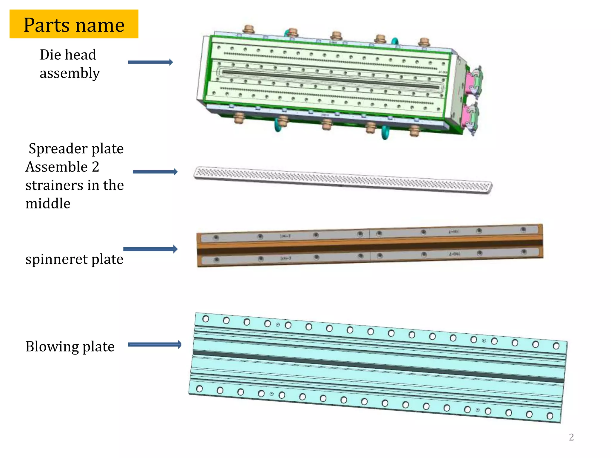 800mm mold disassembly and maintenance information