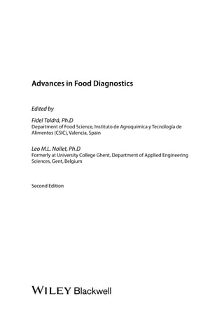 Advances in Food Diagnostics 2nd Edition Fidel Toldrã¡ | PDF