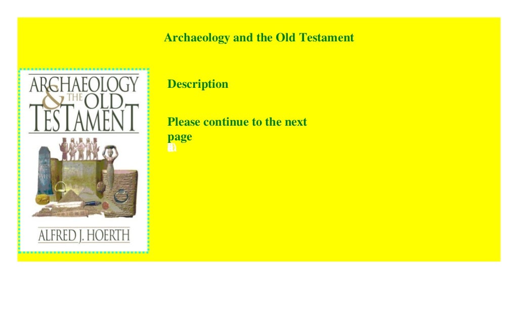 Archaeology and the Old Testament download_[p.d.f]