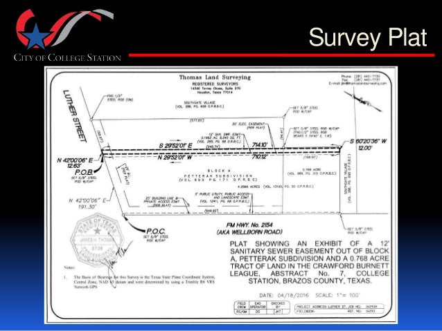801 Wellborn Sanitary Sewer Easement Abandonment