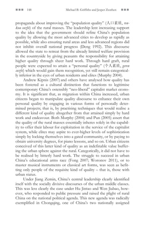  148 Michael B. Griffiths and Jesper Zeuthen 
propaganda about improving the “population quality” ( , ren-
kou suzhi...