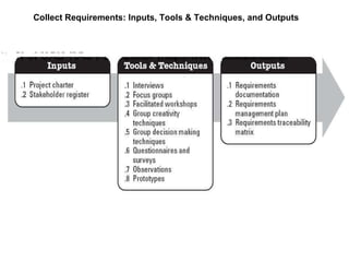 Collect Requirements: Inputs, Tools & Techniques, and Outputs  