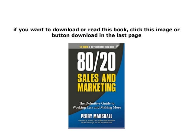 LIBRARY [F.R.E.E] 8020 Sales and Marketing The Definitive ...