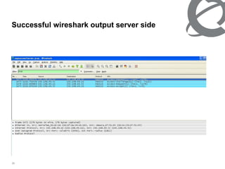 Successful wireshark output server side 