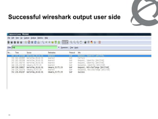 Successful wireshark output  user  side 