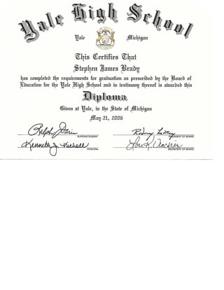 Yale High School Diploma