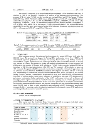 Lightweight mutual authentication protocol for resource-constrained ...