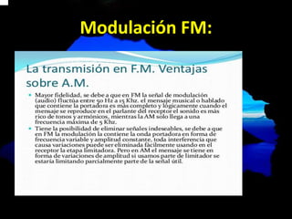 Modulación FM:
 