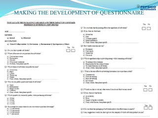 MAKING THE DEVELOPMENT OF QUESTIONNAIRE
 