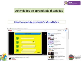 Actividades de aprendizaje diseñadas 
https://www.youtube.com/watch?v=vB4uMRgSz-s 
 