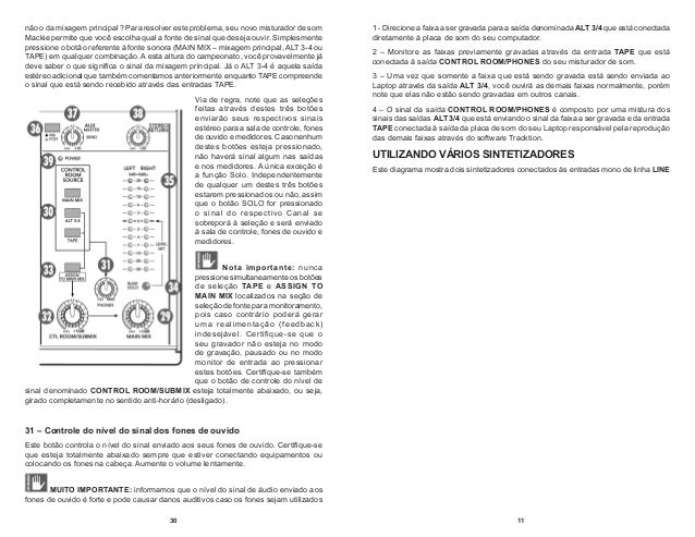 Manual do mixer Mackie 802 VLZ3 (PORTUGUÊS)