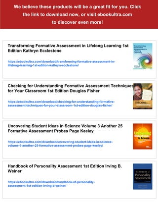 Handbook of Formative Assessment 1st Edition Heidi Andrade | PDF