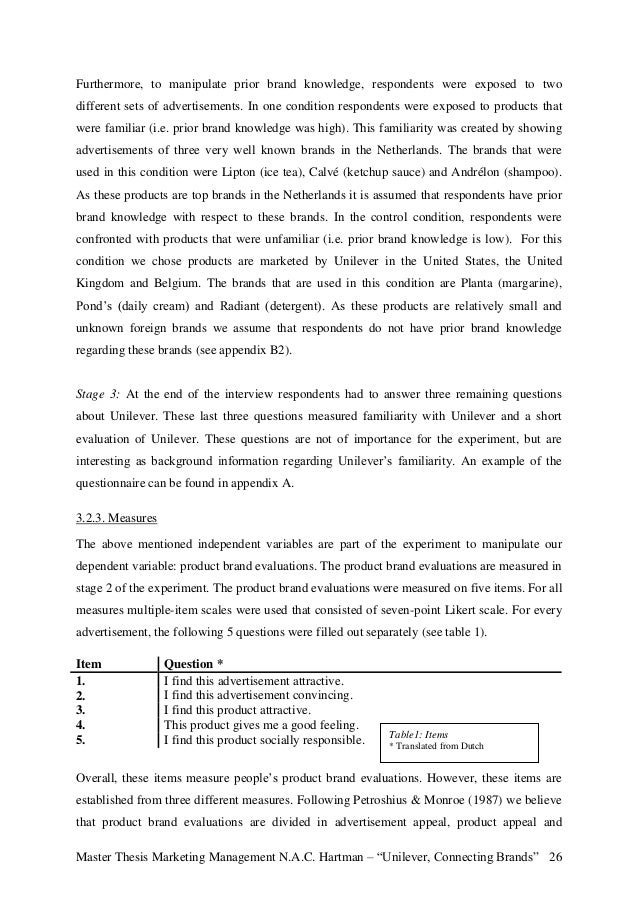 Master thesis marketing management