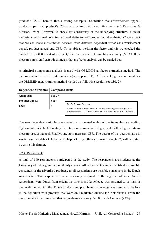 management marketing master thesis