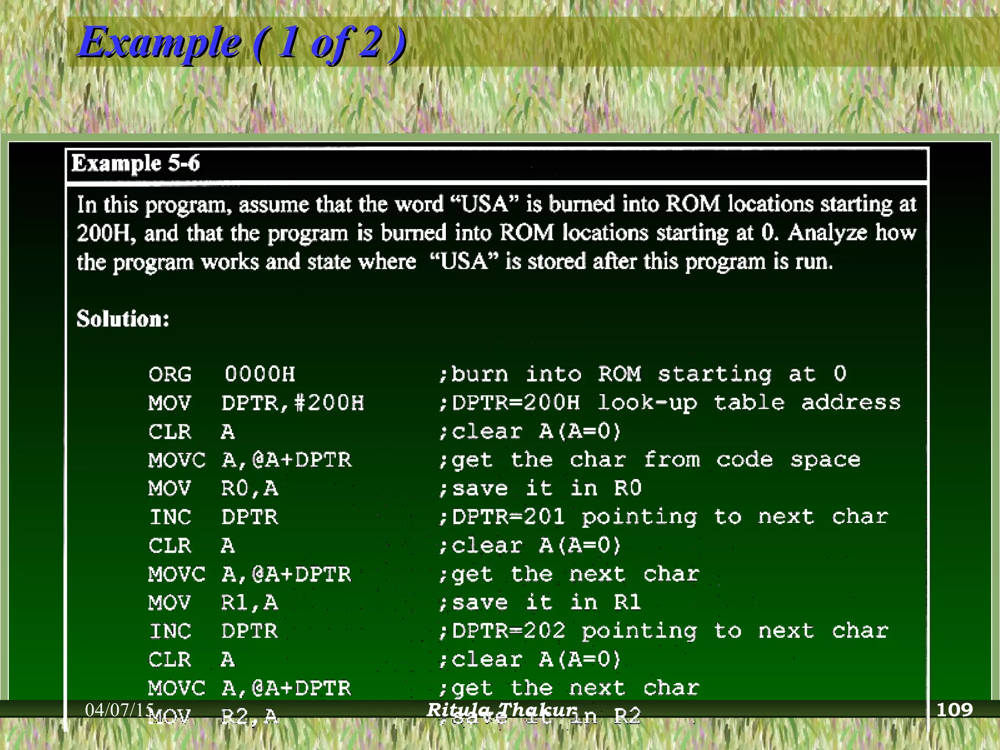 Example ( 1 of 2 )Example ( 1 of 2 )
04/07/15 Ritula Thakur 109
 