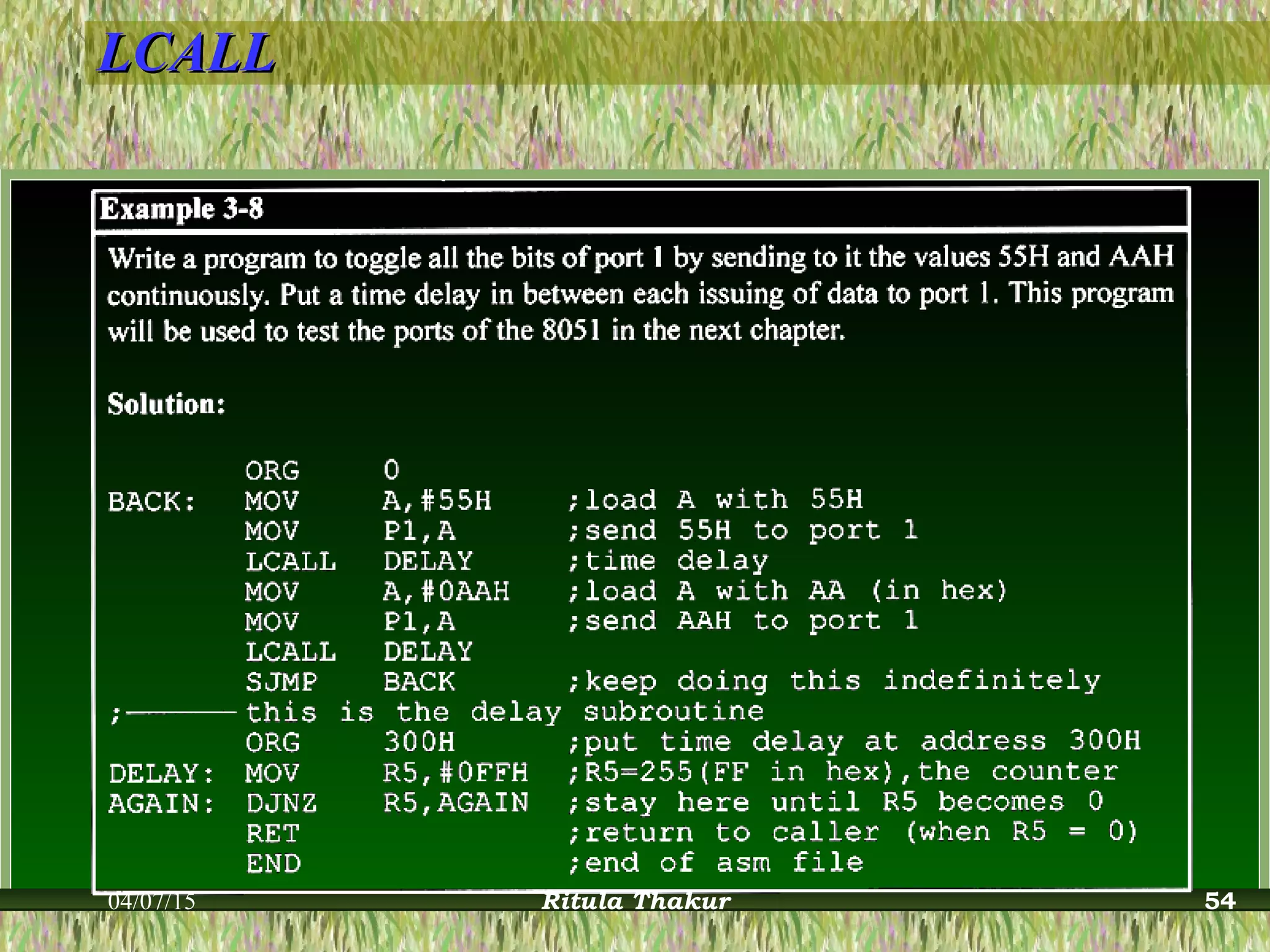 LCALLLCALL
04/07/15 Ritula Thakur 54
 