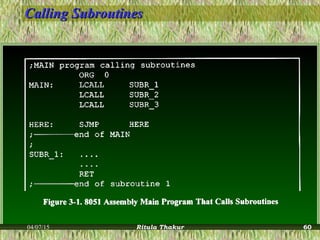 Calling SubroutinesCalling Subroutines
04/07/15 Ritula Thakur 60
 