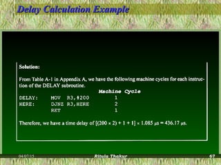 Delay Calculation ExampleDelay Calculation Example
04/07/15 Ritula Thakur 67
 