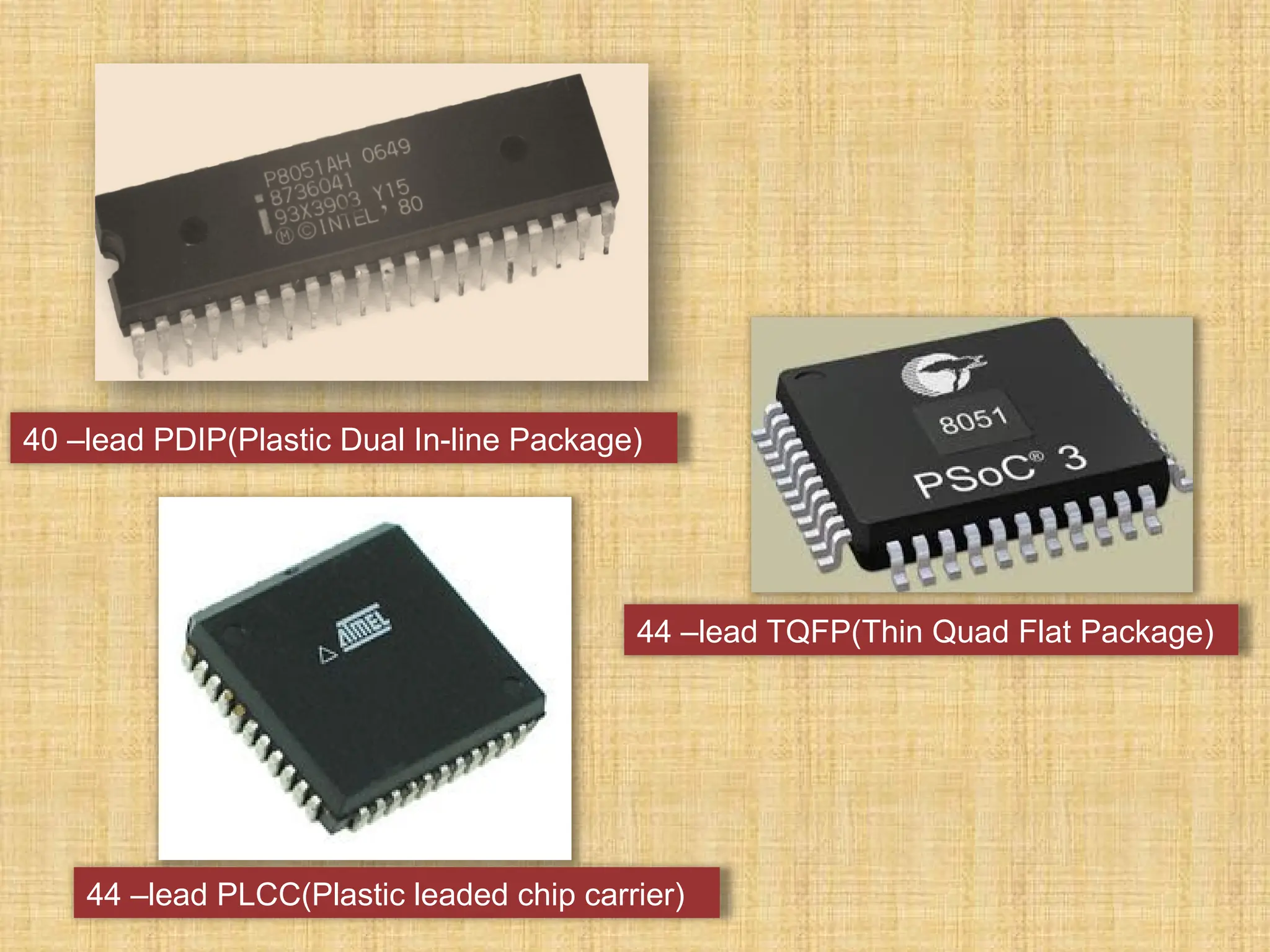 40 –lead PDIP(Plastic Dual In-line Package) 44 –lead PLCC(Plastic leaded chip carrier) 44 –lead TQFP(Thin Quad Flat Package) 