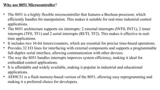 8051 microcontroller PPT with 8051 microcontroller PowerPoint slides | PPTX