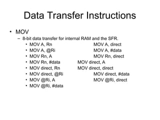Comprehensive Guide to Intel 8051 Microcontroller Assembly Language and ...