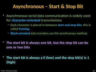 Asynchronous And Synchronous Datanbit In Microcontroller Comprehensive Overview of the 8051 Microcontroller Architecture and ...