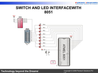 SWITCH AND LED INTERFACEWITH 8051 