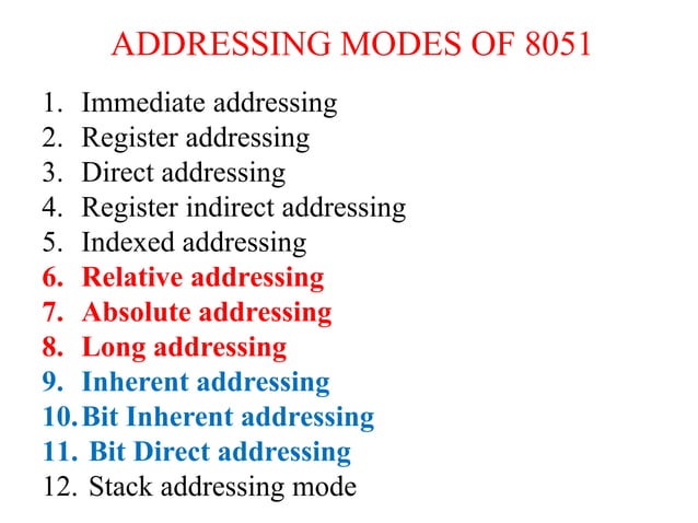 8051 addressing modes | PPT