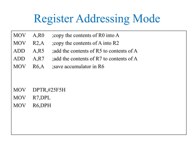 8051 addressing modes | PPT