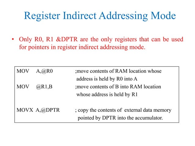 8051 addressing modes | PPT