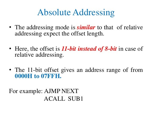 8051 Addressing Modes