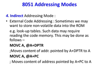 8051 addressing modes & instruction set | PPT