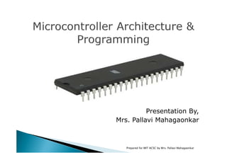 Presentation By,
Mrs. Pallavi Mahagaonkar
Prepared for MIT ACSC by Mrs. Pallavi Mahagaonkar
 