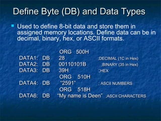 8051assembly language | PPT