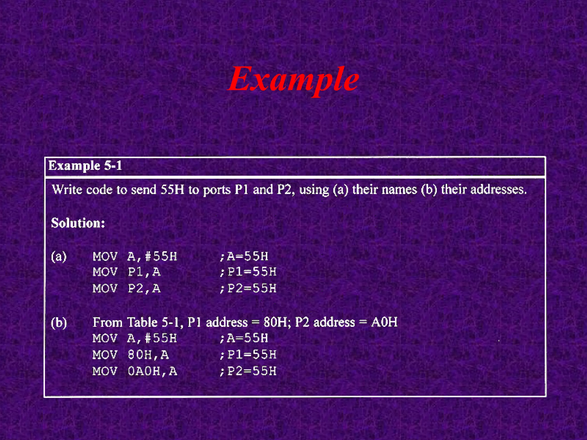 Example
 