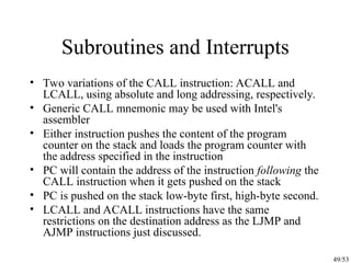 8051d.ppt microcontroller instruction set summary | PPT