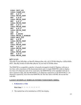 8051 giao tiep lcd | PDF