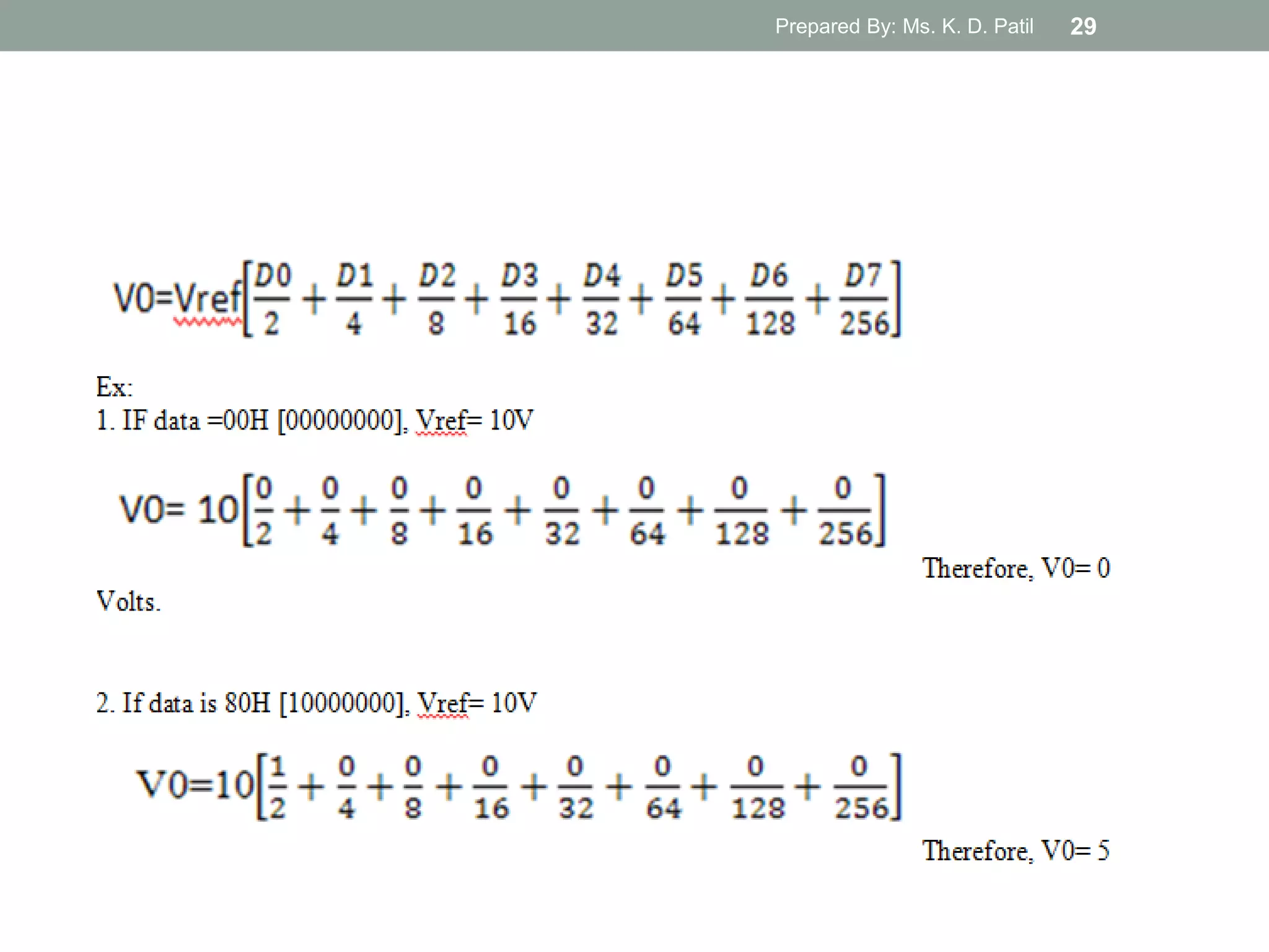 Prepared By: Ms. K. D. Patil 29
 