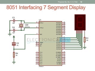 8051 Interfacing 7 Segment Display
Prepared By: Ms. K. D. Patil 16
 