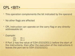 8051 Microcontroller architecture and operation | PPT