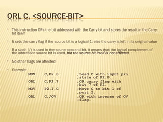 8051 Microcontroller architecture and operation | PPT