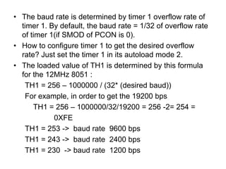 Timer Overflow Time Formula 8051 microcontrollers ch3 | PDF