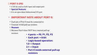 Comprehensive Overview of 8051 Microcontroller Ports and Their ...